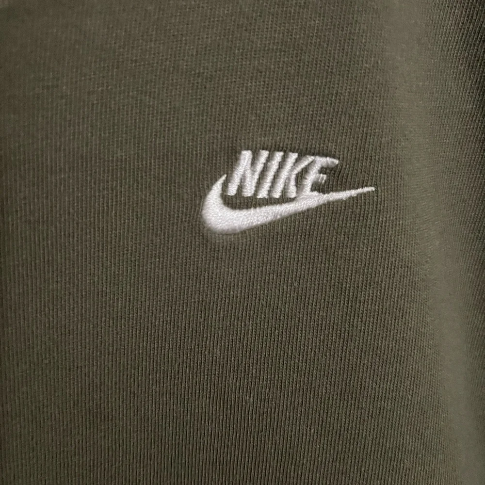 NIKE Sportswear Classic T Shirt Dress with Pockets Army Green White Girl's Sz S‎
